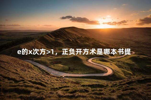 e的x次方>1，正负开方术是哪本书提出的
